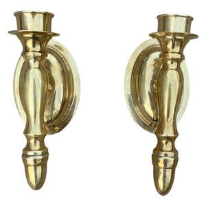 Vintage brass candle sconces